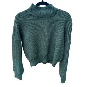 34. Forest Green Mock Neck Knit Sweater – Women’s Size Large